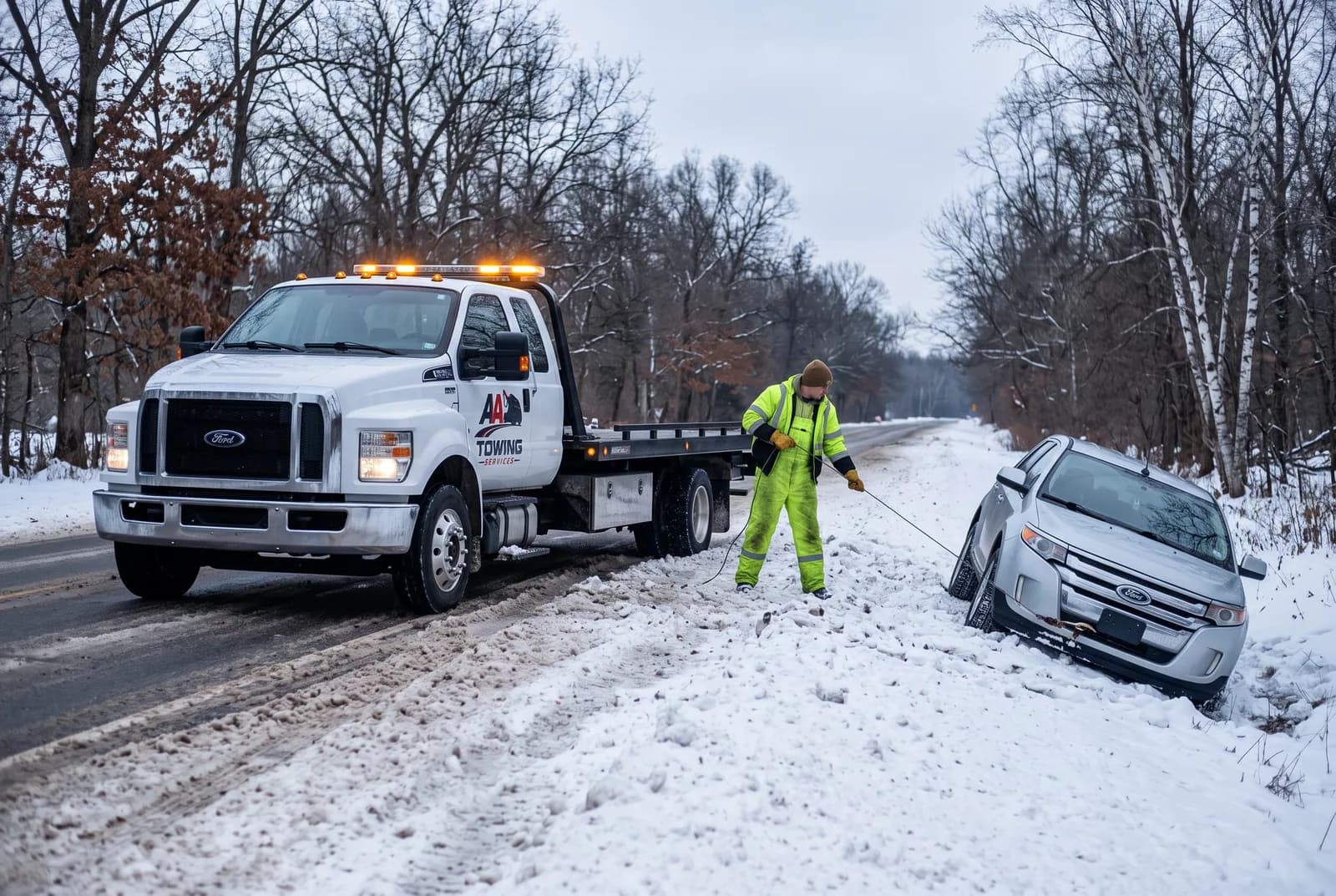 Winch-Out & Recovery by AA Towing Services in Metro Detroit